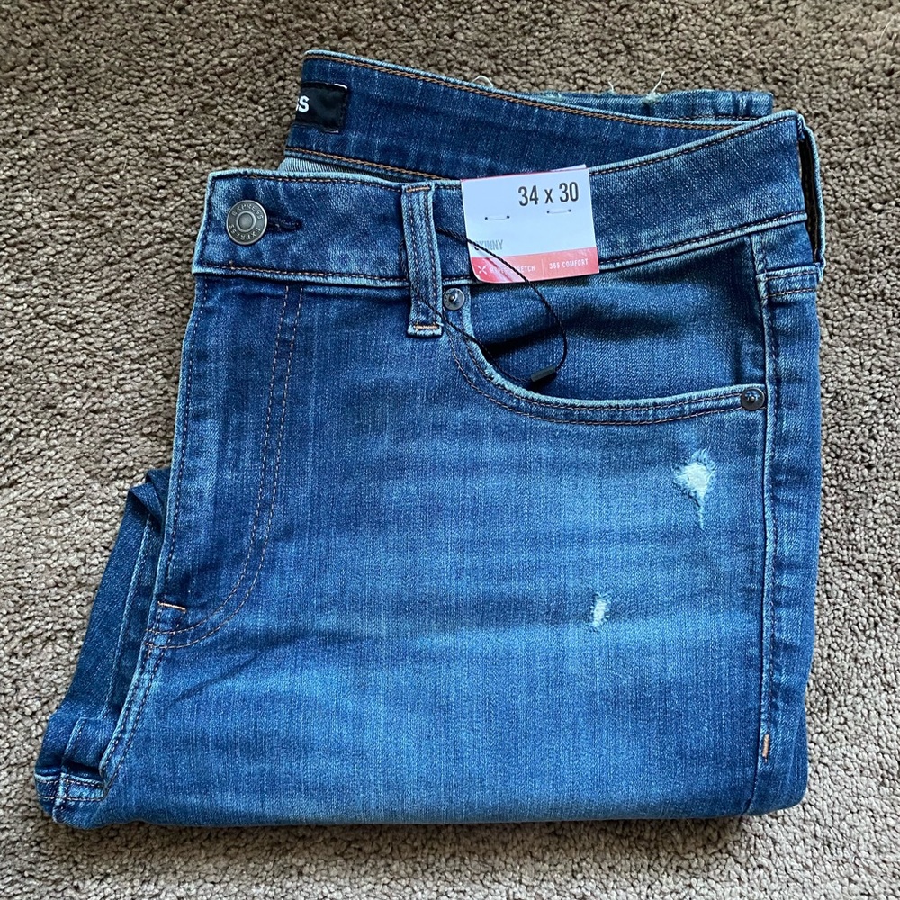 Brand New Mens Express skinny Hyper Stretch Jeans